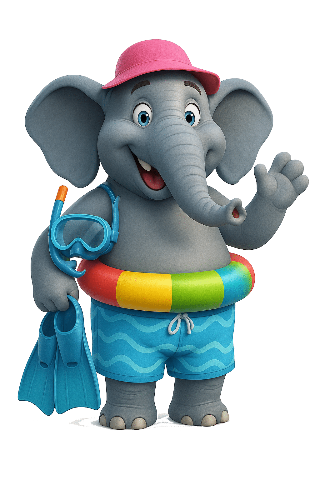 Animated Elephant With Floatie